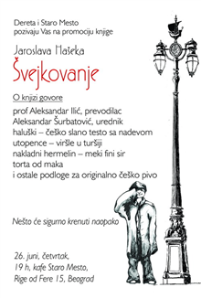 Promocija knjige "Švejkovanje" - Jaroslava Hašeka