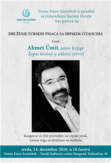 Popularni turski pisac Ahmet Umit u Beogradu