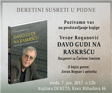 Promocija knjige „Đavo gudi na raskršću: razgovori sa Čarlsom Simićem“ Vesne Roganović